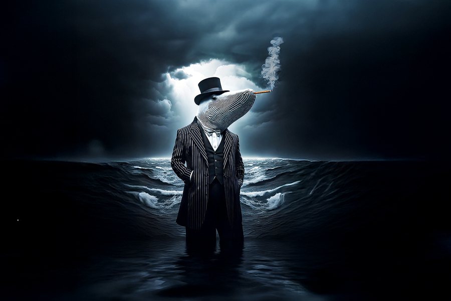 Stückbild - Orson Welles probt Moby Dick